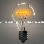 Come si chiama un tamburo a scatola