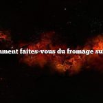 Comment faites-vous du fromage suisse