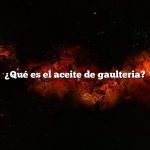 ¿Qué es el aceite de gaulteria?