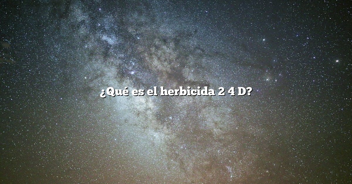 ¿Qué es el herbicida 2 4 D?