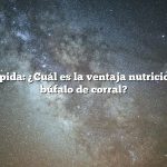 Respuesta rápida: ¿Cuál es la ventaja nutricional de comer búfalo de corral?