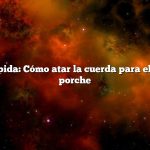 Respuesta rápida: Cómo atar la cuerda para el columpio del porche