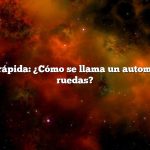 Respuesta rápida: ¿Cómo se llama un automóvil de tres ruedas?