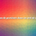 Combien de protéines dans un œuf de canard