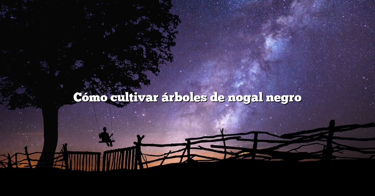 Cómo cultivar árboles de nogal negro