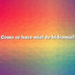 ¿Cómo se hace miel de hidromiel?