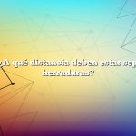 Pregunta: ¿A qué distancia deben estar separadas las herraduras?