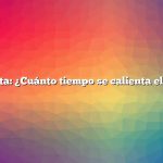 Pregunta: ¿Cuánto tiempo se calienta el coche?