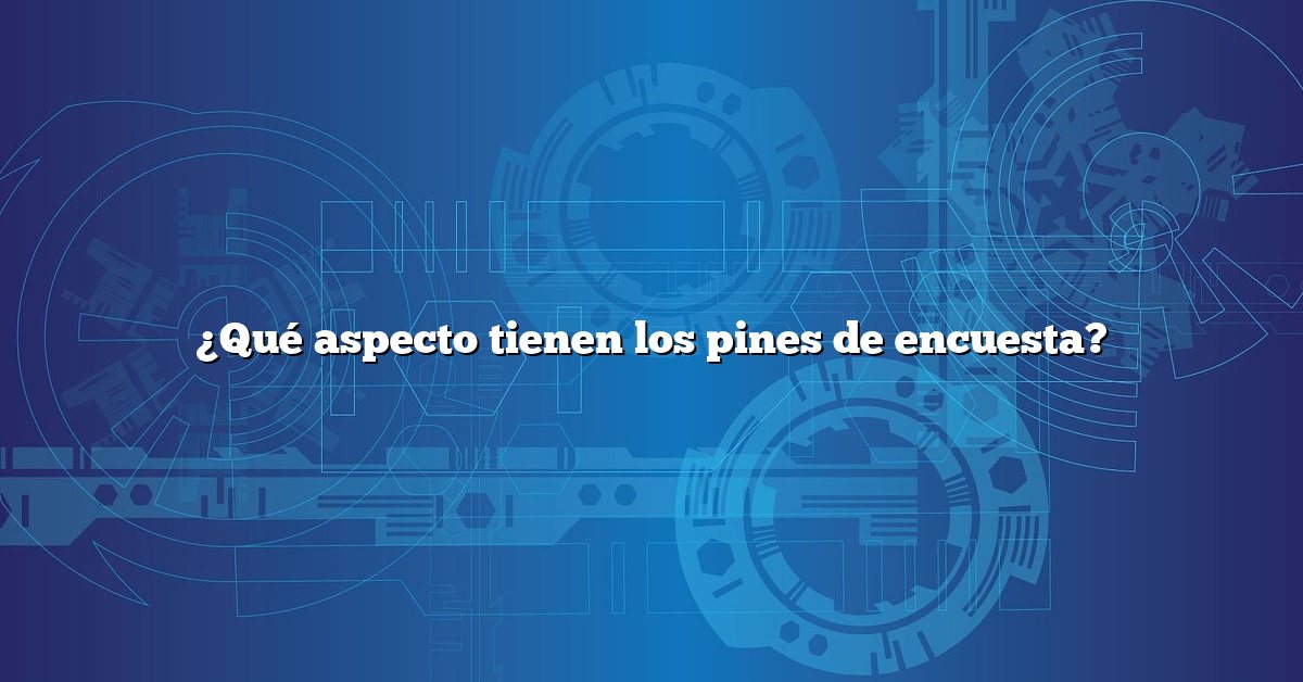 ¿Qué aspecto tienen los pines de encuesta?