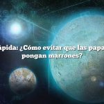 Respuesta rápida: ¿Cómo evitar que las papas peladas se pongan marrones?
