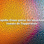 Respuesta rápida: Cómo quitar las manchas de salsa de tomate de Tupperware