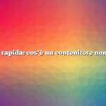 Risposta rapida: cos’è un contenitore non reattivo