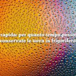 Risposta rapida: per quanto tempo possono essere conservate le uova in frigorifero