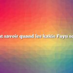 Comment savoir quand les kakis Fuyu sont mûrs