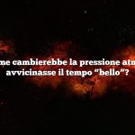 Domanda: Come cambierebbe la pressione atmosferica se si avvicinasse il tempo “bello”?