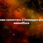 Domanda: Come conservare il formaggio per evitare che ammuffisca