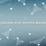 Pregunta: ¿Cuántas uvas necesitas para hacer vino?