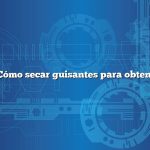 Pregunta: Cómo secar guisantes para obtener semillas