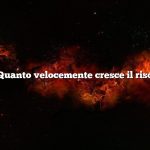 Quanto velocemente cresce il riso