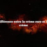 Quelle est la différence entre la crème sure et le fromage à la crème