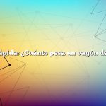 Respuesta rápida: ¿Cuánto pesa un vagón de ferrocarril?