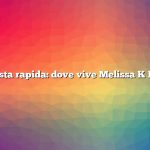 Risposta rapida: dove vive Melissa K Norris