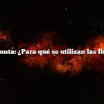 Pregunta: ¿Para qué se utilizan las flores?
