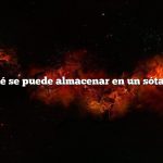 ¿Qué se puede almacenar en un sótano?