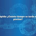 Respuesta rápida: ¿Cuánto tiempo se tarda en cavar una piscina?