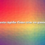 Respuesta rápida: Cómo criar un ganso bebé