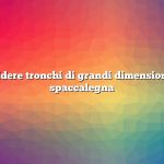 Come dividere tronchi di grandi dimensioni con uno spaccalegna