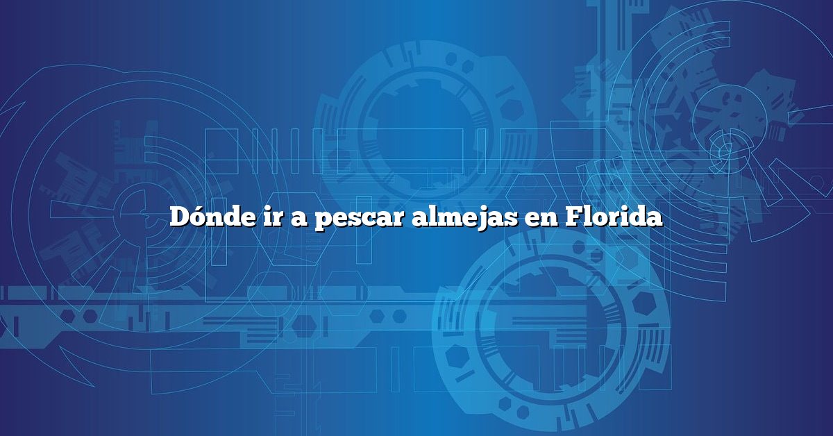 Dónde ir a pescar almejas en Florida