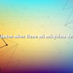 Pregunta: ¿Cuántos años tiene mi máquina de coser blanca?