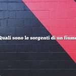 Quali sono le sorgenti di un fiume