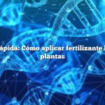 Respuesta rápida: Cómo aplicar fertilizante líquido a las plantas