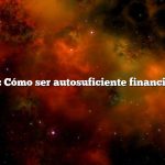 Pregunta: Cómo ser autosuficiente financieramente