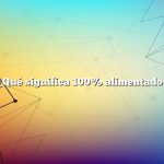 Pregunta: ¿Qué significa 100% alimentado con pasto?
