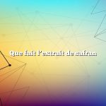 Que fait l’extrait de safran