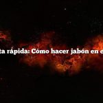 Respuesta rápida: Cómo hacer jabón en el bosque