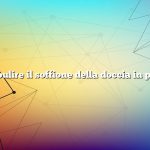 Come pulire il soffione della doccia in plastica